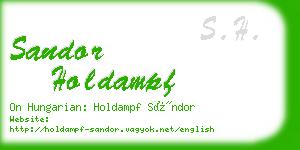 sandor holdampf business card